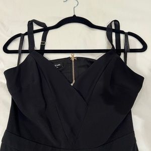 Bebe black jumpsuit with cut out back, size 8 (see details)